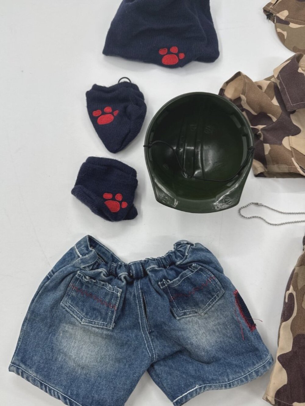 Build A Bear Camo Snowboard Clothing Lot Shoes Hat Helmet Gloves Military BABW - Picture 2 of 9